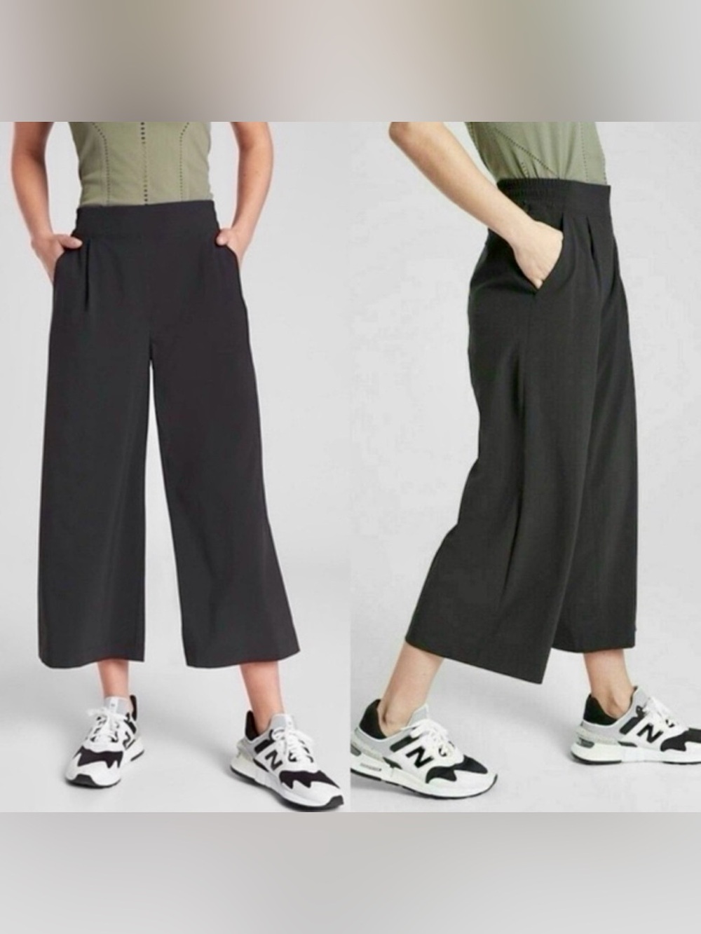 Athleta Womens size M Cosmic Crop pant in Black
